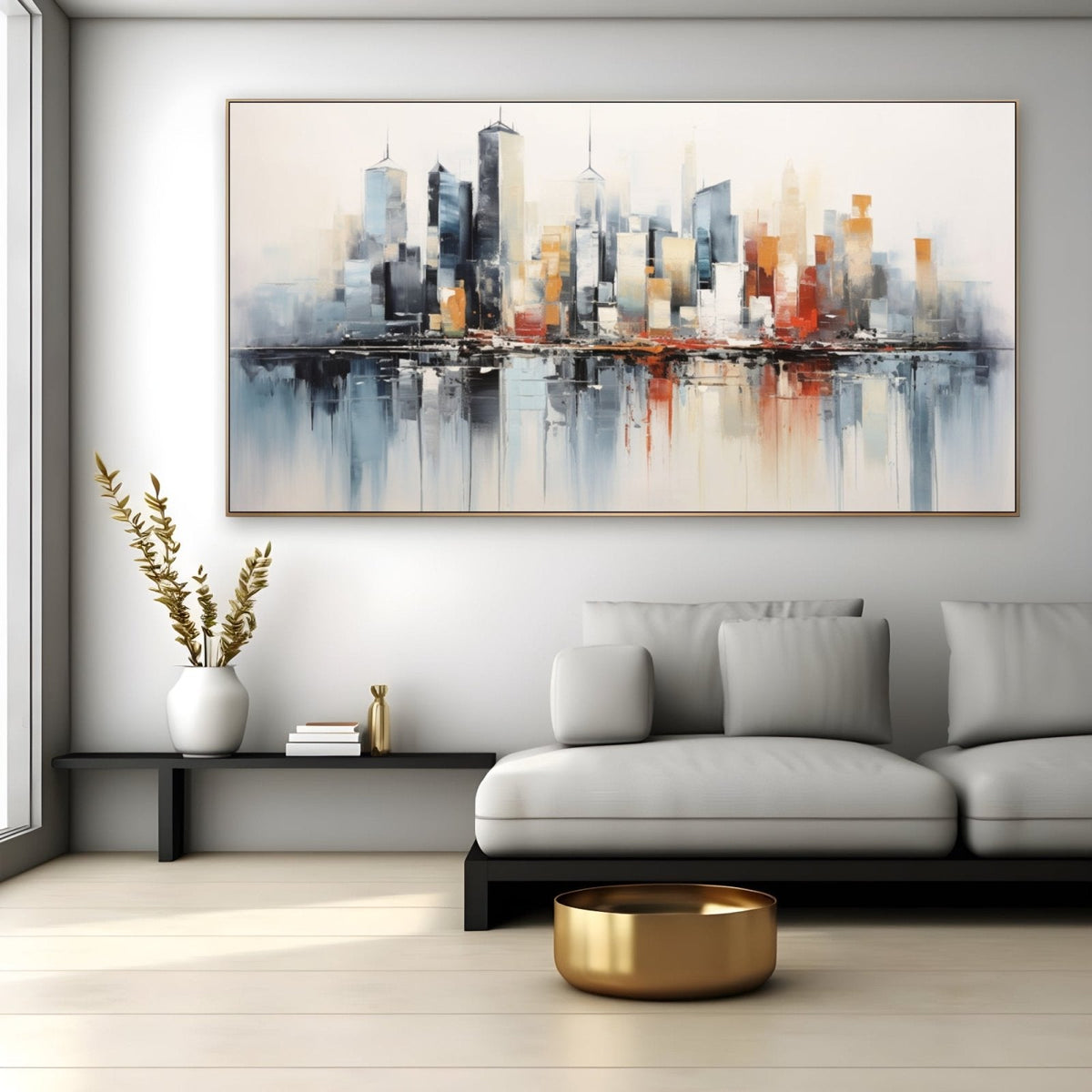 Suspended City canvas wall art – KingoDeco