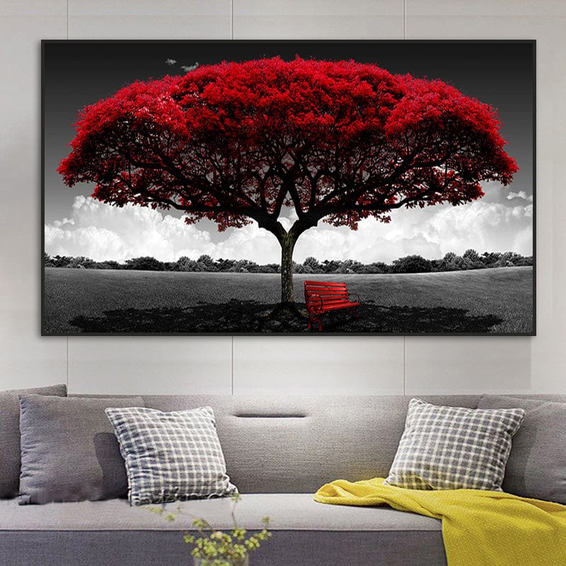 Red Tree canvas wall art – KingoDeco