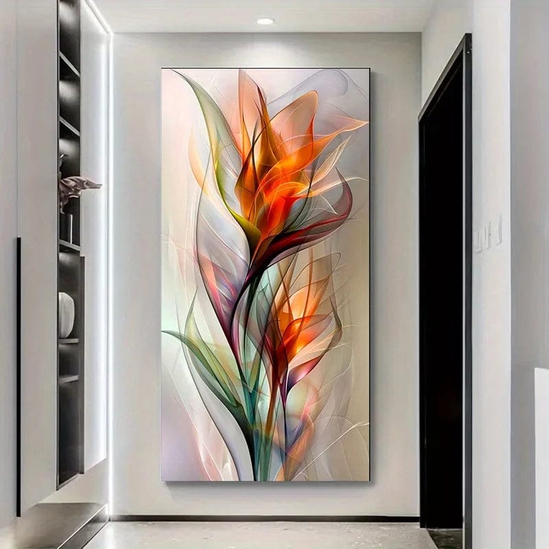 Fiery Blooms canvas wall art – KingoDeco