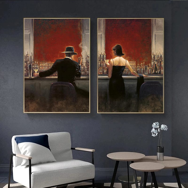 Nostalgia & Martini (Set of 2) canvas wall art – KingoDeco