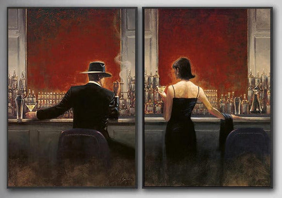 Nostalgia & Martini (Set of 2) canvas wall art – KingoDeco