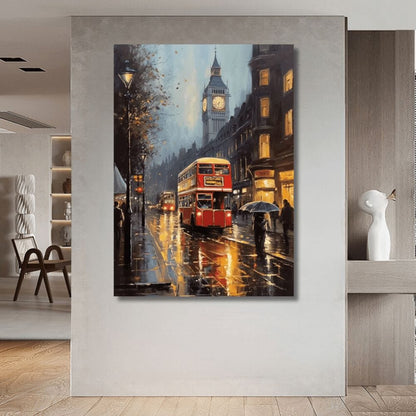 Rainy Nights in London canvas wall art – KingoDeco