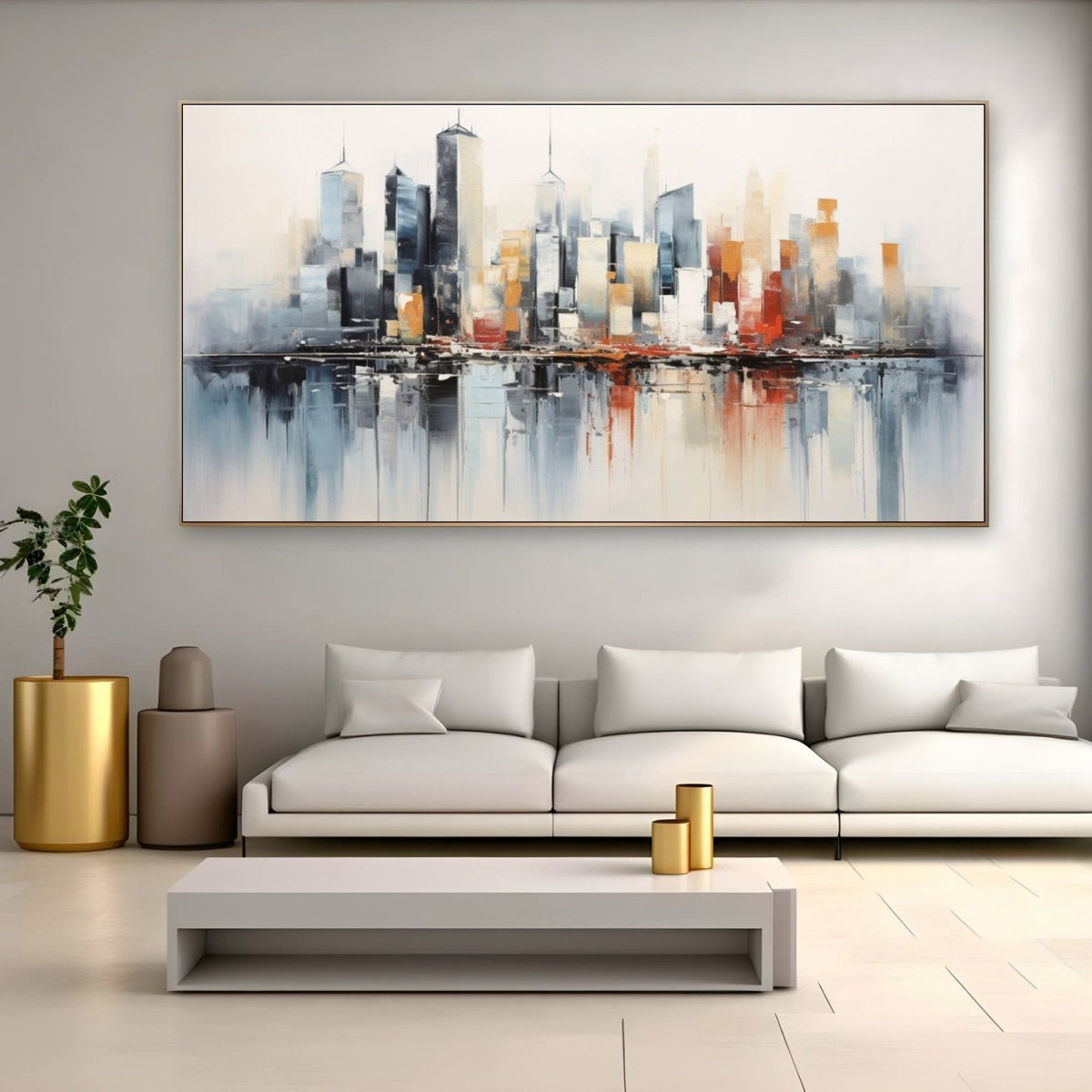 Suspended City canvas wall art – KingoDeco