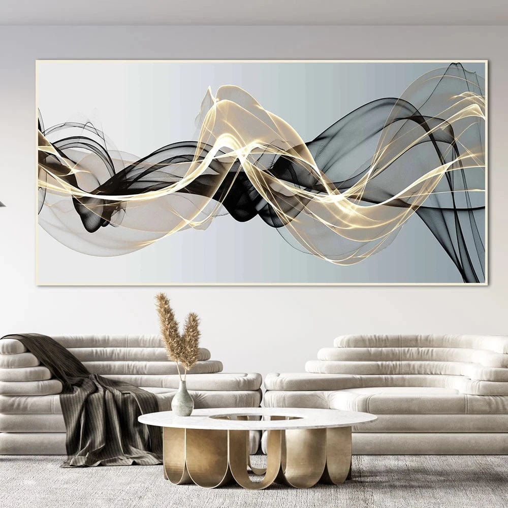 Golden Smoke canvas wall art – KingoDeco