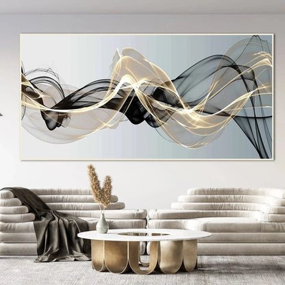 Golden Smoke canvas wall art – KingoDeco