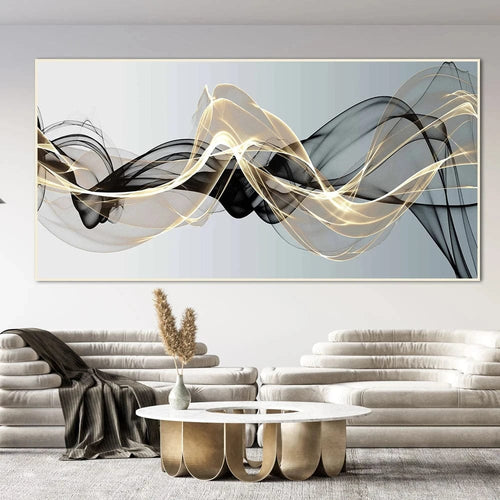 Golden Smoke canvas wall art – KingoDeco