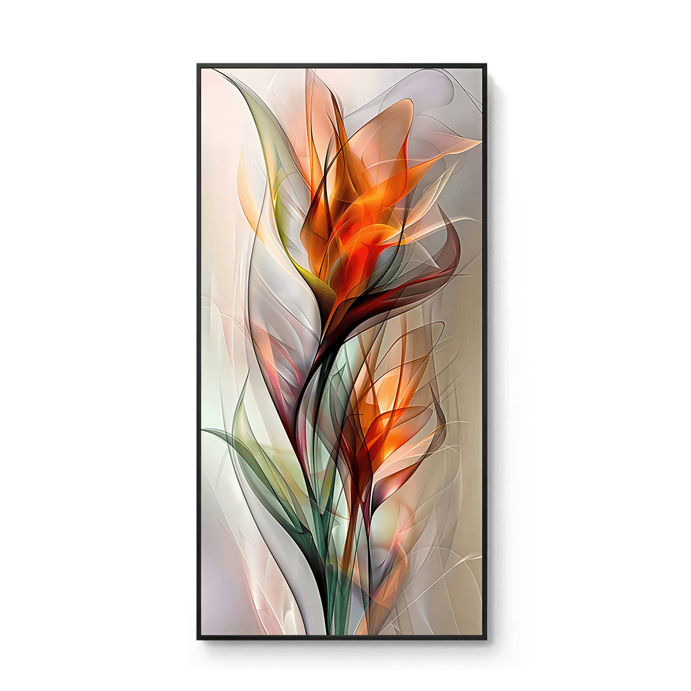 Fiery Blooms canvas wall art – KingoDeco