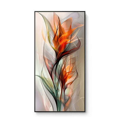 Fiery Blooms canvas wall art – KingoDeco