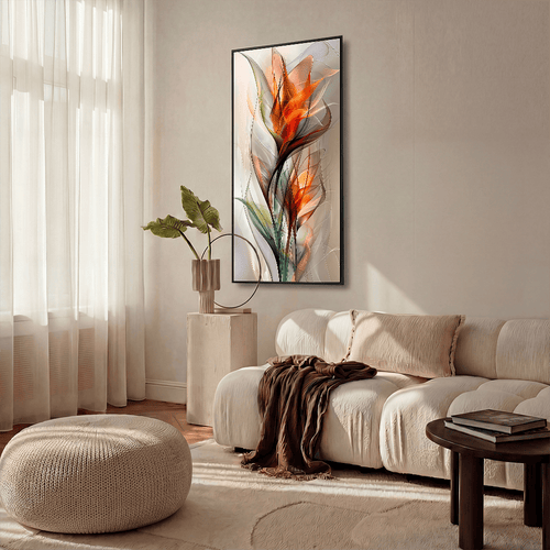 Fiery Blooms canvas wall art – KingoDeco