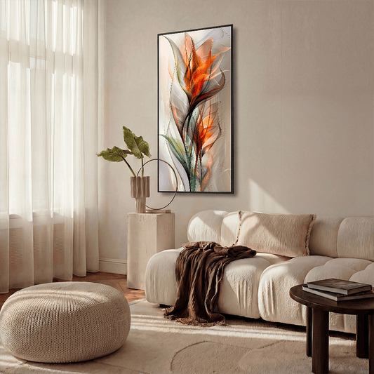 Fiery Blooms canvas wall art – KingoDeco