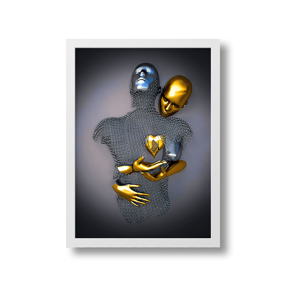 Golden Love canvas wall art – KingoDeco