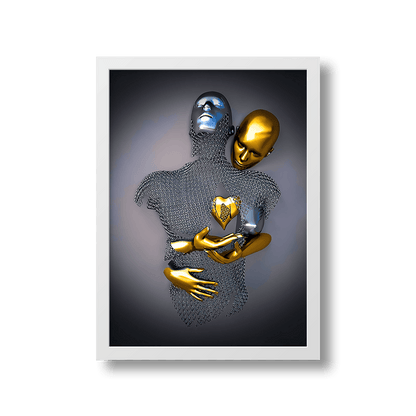 Golden Love canvas wall art – KingoDeco