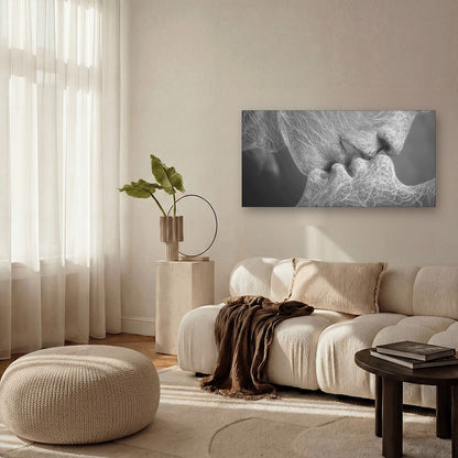 Eternal Kiss canvas wall art in a living room – KingoDeco