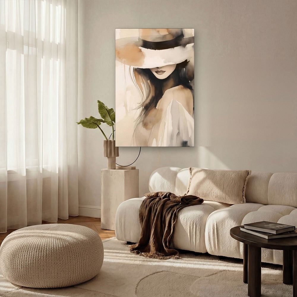 Secret Sophistication canvas wall art in a living room – KingoDeco