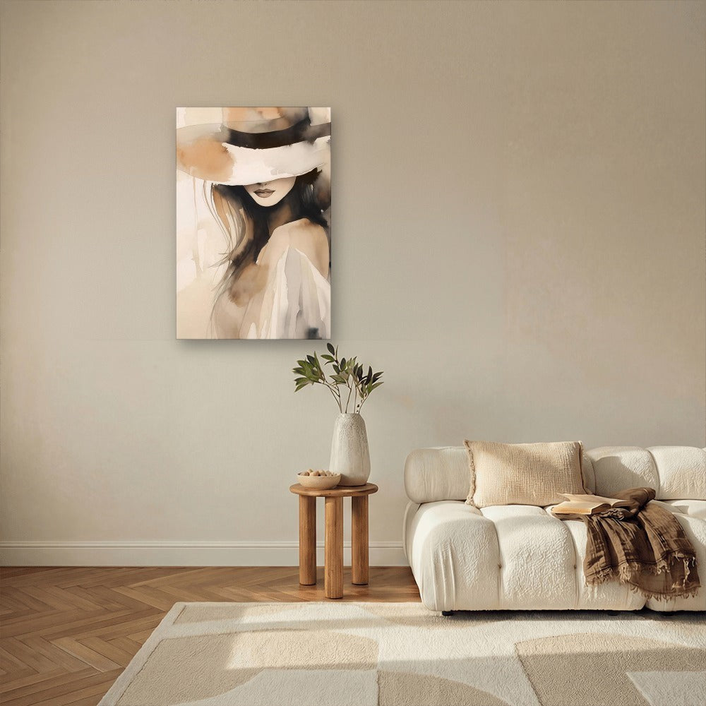 Secret Sophistication canvas wall art in a living room – KingoDeco
