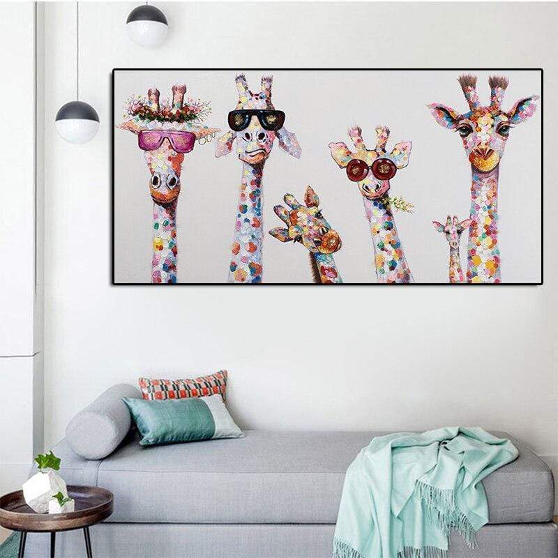 Pop Giraffes canvas wall art – KingoDeco