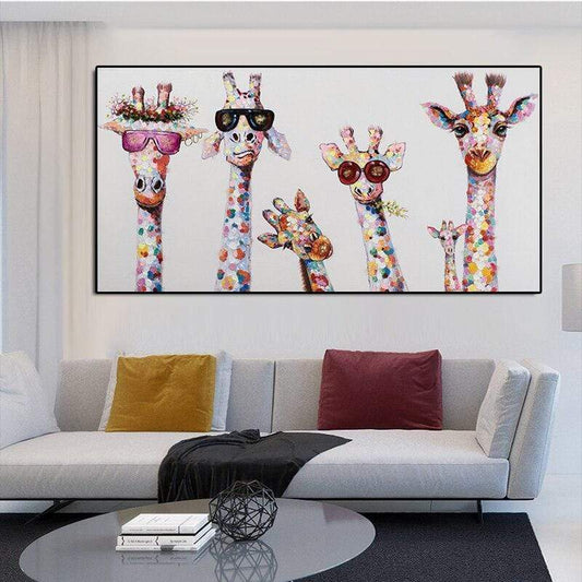 Pop Giraffes canvas wall art – KingoDeco