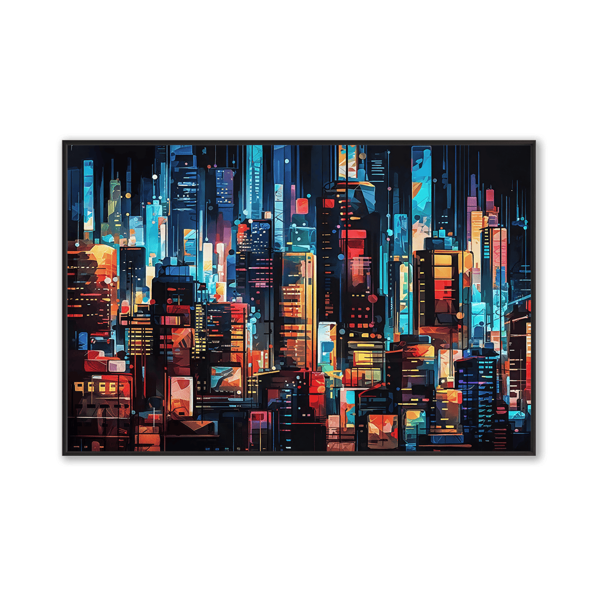 Neon City canvas wall art – KingoDeco