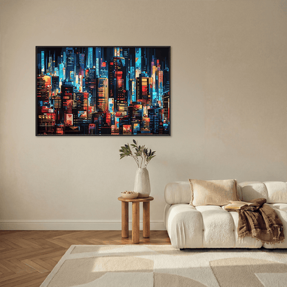 Neon City canvas wall art – KingoDeco