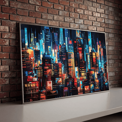 Neon City canvas wall art – KingoDeco