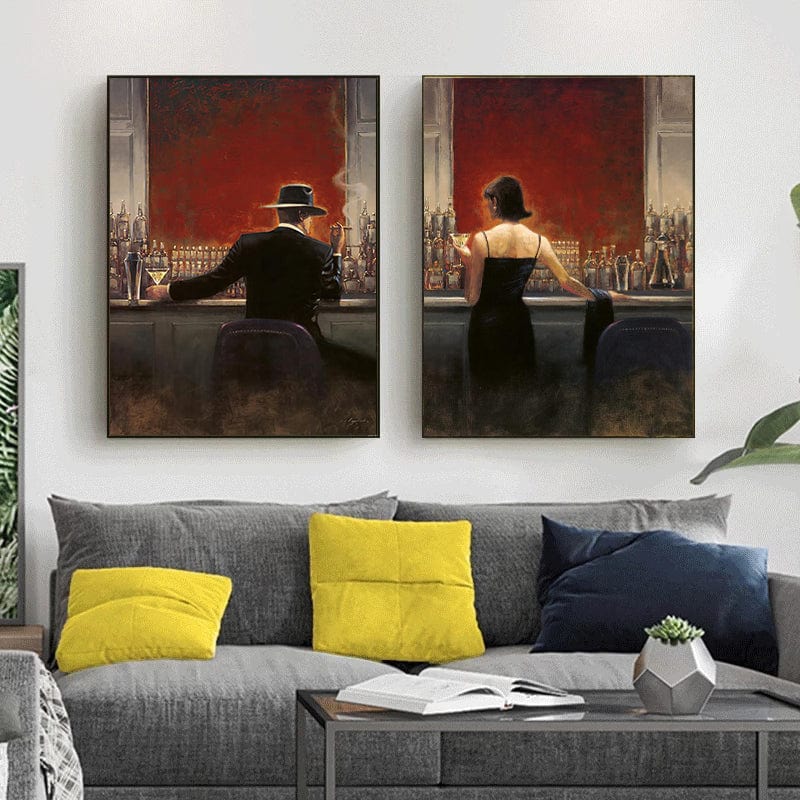 Nostalgia & Martini (Set of 2) canvas wall art – KingoDeco