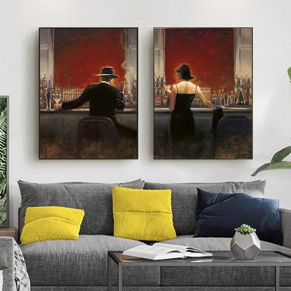 Nostalgia & Martini (Set of 2) canvas wall art – KingoDeco